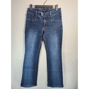 Beau Dawson Dark Wash Denim Mid Rise Straight Leg Blue Jeans Women's Size 6